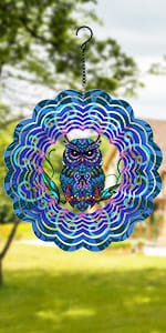 Owl Metal Wind Spinners