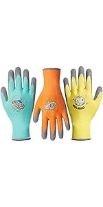 3pairs Kids gardening gloves