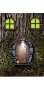 Fairy Home Windows and Door with lamp