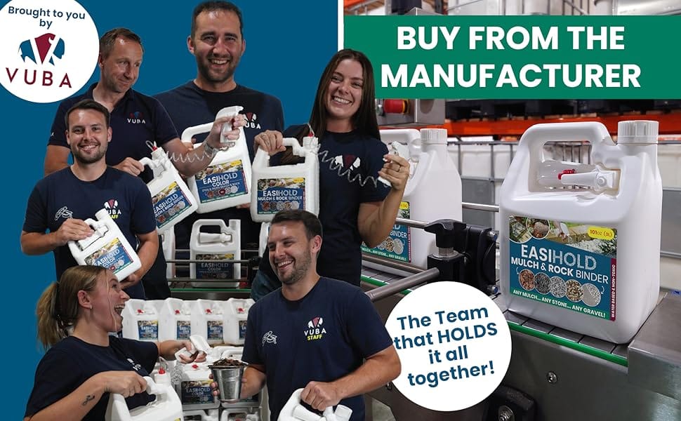 Spray Easihold to bind and glue your mulch in warm and dry conditions