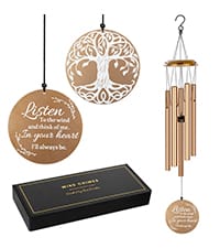 Sympathy wind chime golden