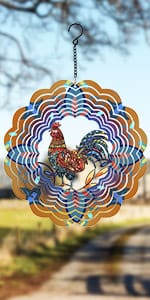 Rooster Metal Wind Spinners