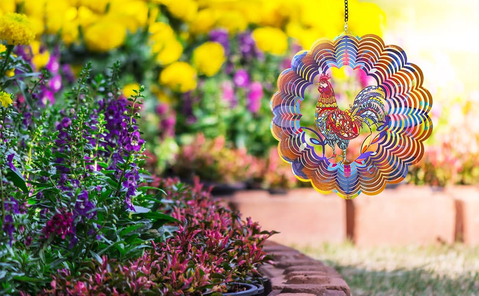 Rooster Metal Wind Spinners