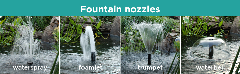 pond fountain pump kit water nozzle head outdoor parts small waterfall